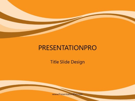 Swoopie Flow Orange PowerPoint Template title slide design
