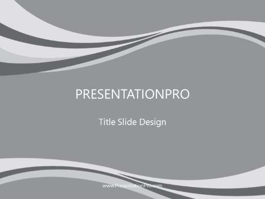 Swoopie Flow Silver PowerPoint Template title slide design