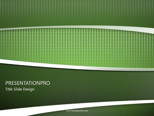 Swoosh Green PowerPoint Template title slide design