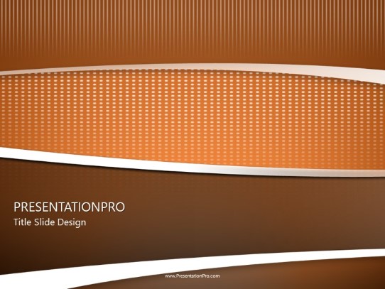 Swoosh Orange PowerPoint Template title slide design