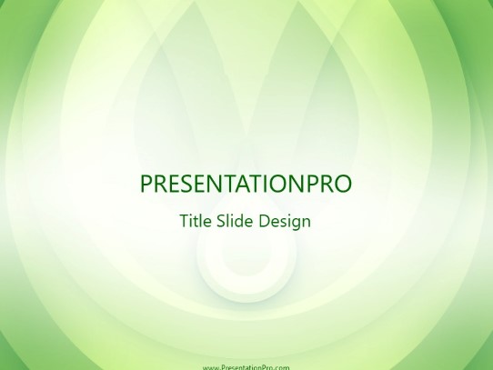 Teardrop Green PowerPoint Template title slide design