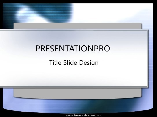 Techno Monitor PowerPoint Template title slide design