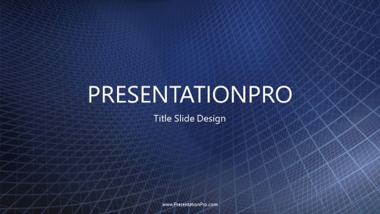 Wave Grid Dark Blue widescreen PowerPoint Template title slide design