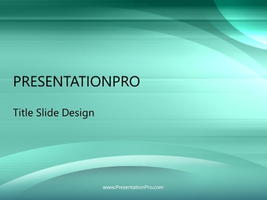 Whisp Green PowerPoint Template title slide design