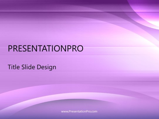 Whisp Purple PowerPoint Template title slide design