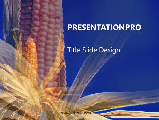 Corn PowerPoint Template title slide design