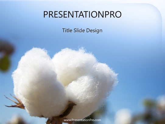 Cotton Bloom PowerPoint Template title slide design