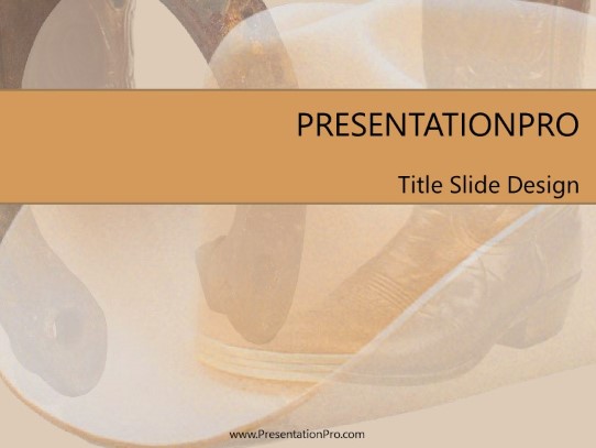 Cowboy Gear PowerPoint Template title slide design