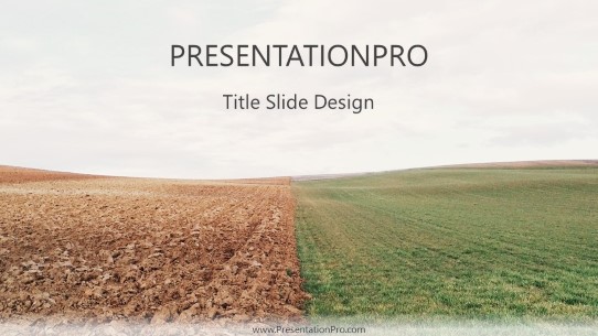 Dry Field 01 Widescreen PowerPoint Template title slide design