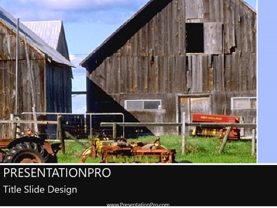 Farm PowerPoint Template title slide design