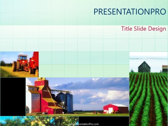 Farm Life PowerPoint Template title slide design