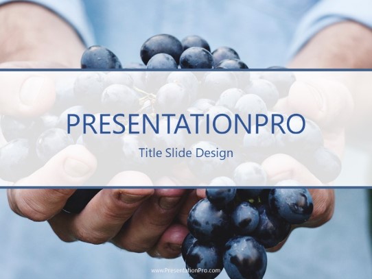 Fresh Blue Berries PowerPoint Template title slide design