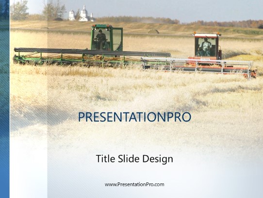 Harvest Time PowerPoint Template title slide design