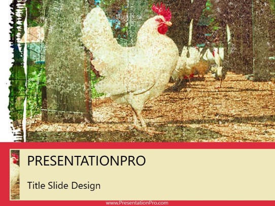 Hen PowerPoint Template title slide design