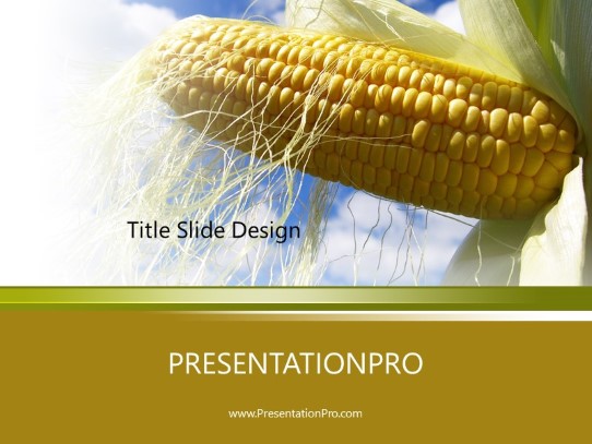 Natures Gift PowerPoint Template title slide design