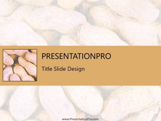 Peanut PowerPoint Template title slide design