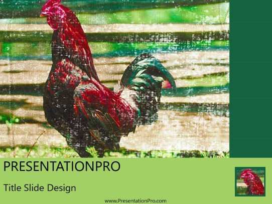 Rooster PowerPoint Template title slide design