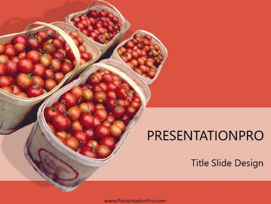 Tomato PowerPoint Template title slide design