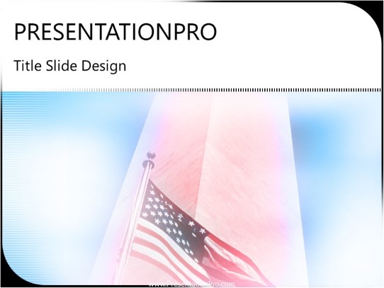 Monument PowerPoint Template title slide design