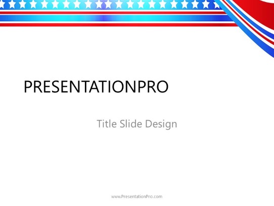 The Patriotic Democrat PowerPoint Template title slide design