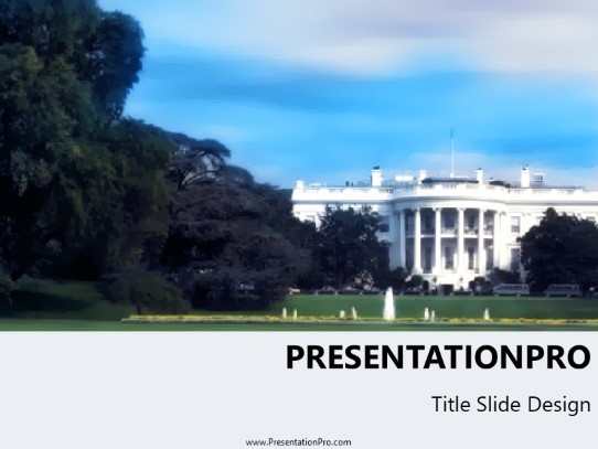 The Whitehouse PowerPoint Template title slide design