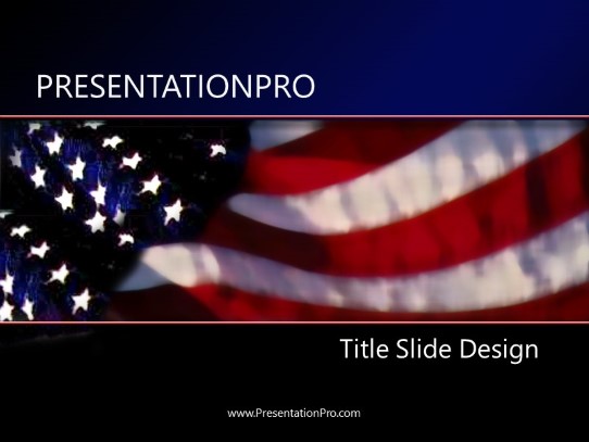 Us Flag PowerPoint Template title slide design