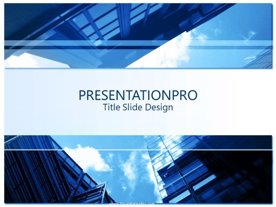 Abstract Building PowerPoint Template title slide design