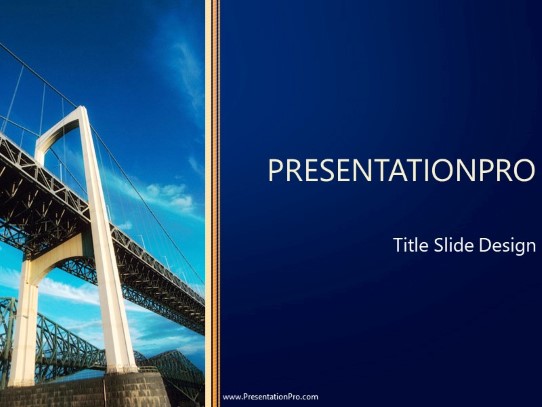 Bridge PowerPoint Template title slide design