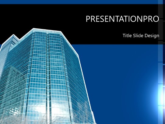 Building 06 PowerPoint Template title slide design