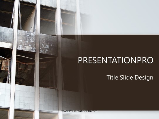 In Distress PowerPoint Template title slide design