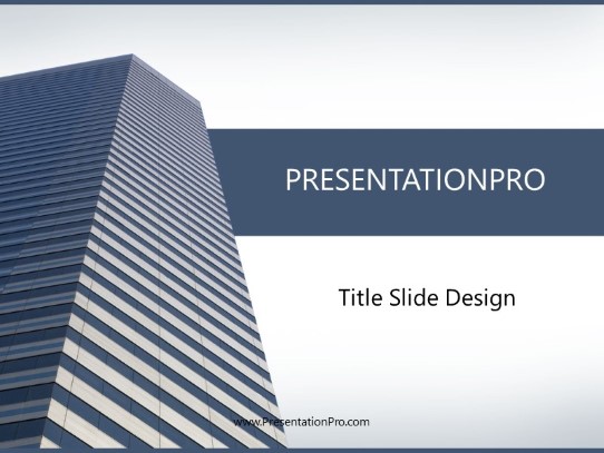 Sky Scraper Angled PowerPoint Template title slide design