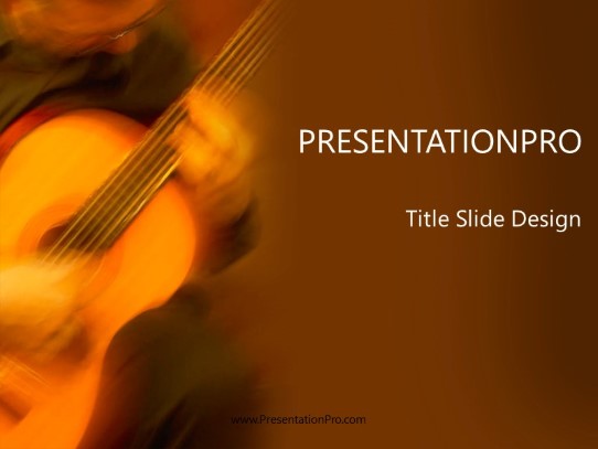 Guitar PowerPoint Template title slide design