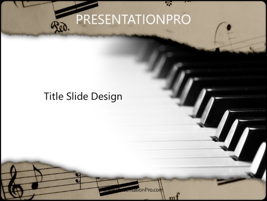 Music PowerPoint Template title slide design