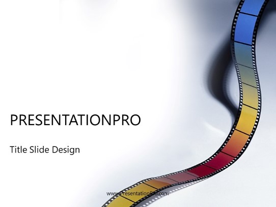 Rainbow Strip PowerPoint Template title slide design