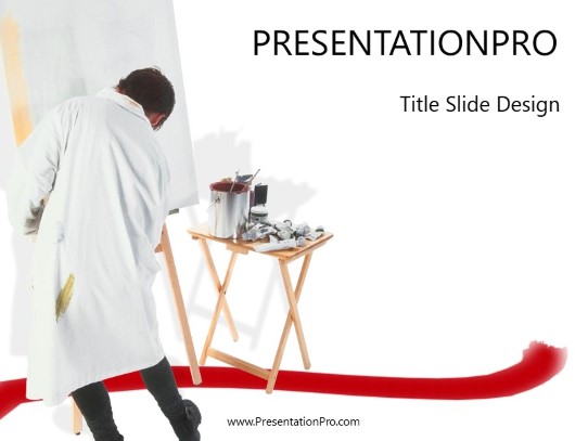 The Painter PowerPoint Template title slide design