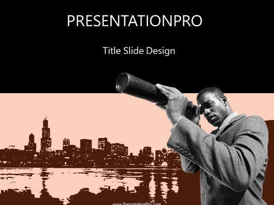 Avast Orange PowerPoint Template title slide design
