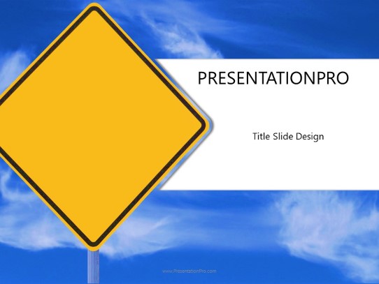 Blank Caution PowerPoint Template title slide design
