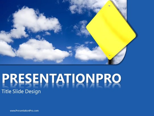 Blank Caution In Clouds PowerPoint Template title slide design