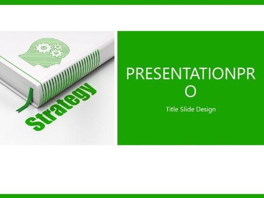 Book Strategy PowerPoint Template title slide design