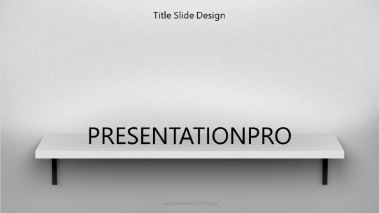 Bookshelf Widescreen PowerPoint Template title slide design