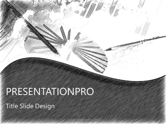 Business Analysis Sketch PowerPoint Template title slide design