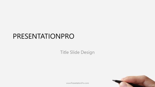 Business Sketching Widescreen PowerPoint Template title slide design