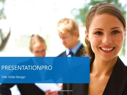 Business Team PowerPoint Template title slide design