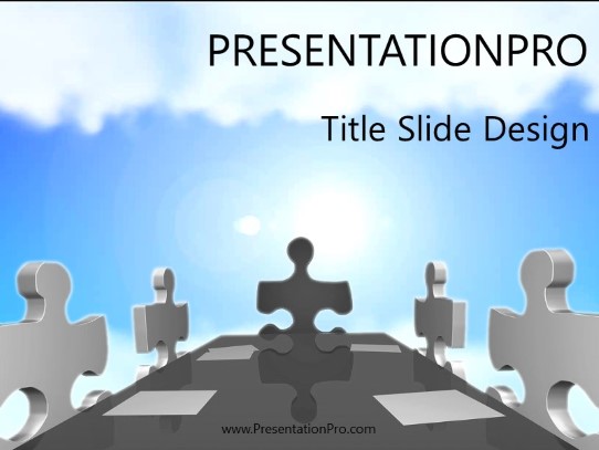 Cloud Solution PowerPoint Template title slide design