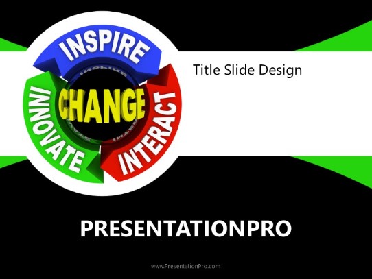 Change Green PowerPoint Template title slide design