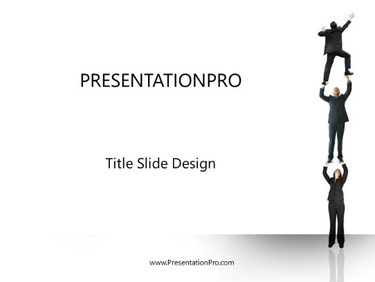 Climbing Up PowerPoint Template title slide design