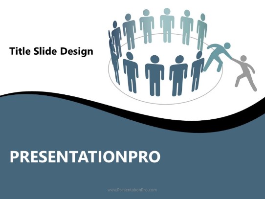Community Support PowerPoint Template title slide design