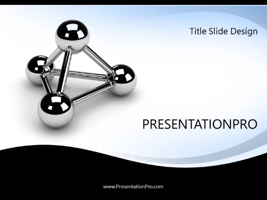 Connections Blue PowerPoint Template title slide design