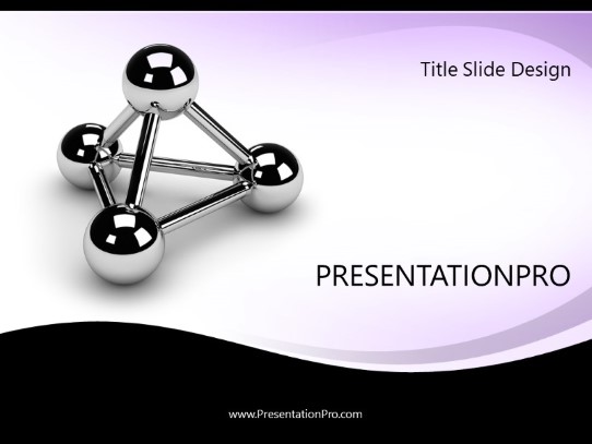 Connections Purple PowerPoint Template title slide design