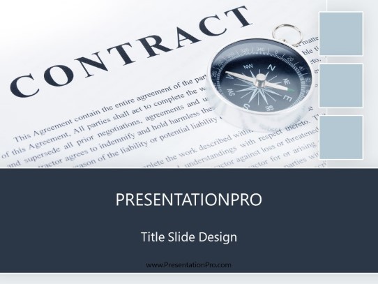 Contract Direction PowerPoint Template title slide design